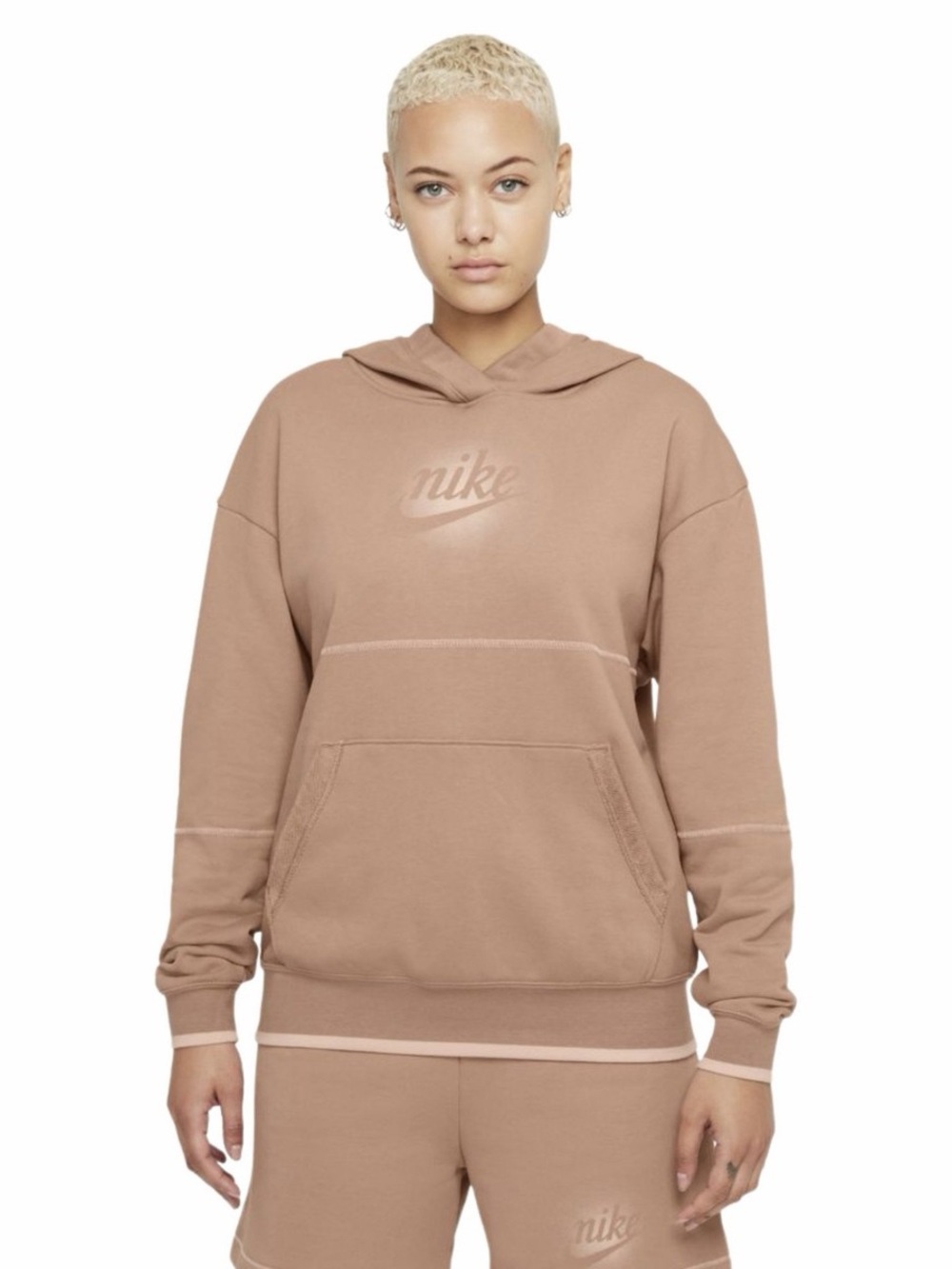Nike Women’s Hooded Pullover Sweatshirt in Dusty Rose
